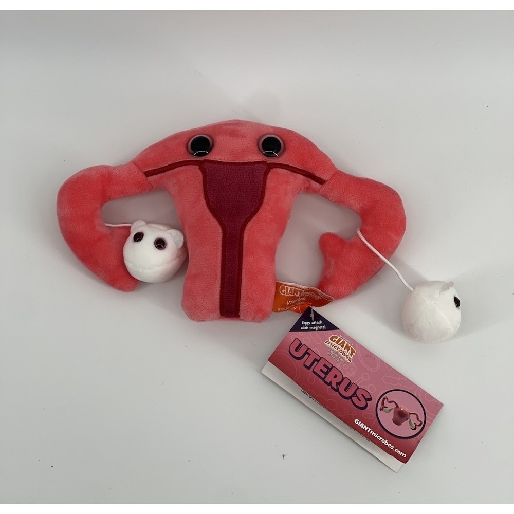 NWT Giant Microbes Plush Uterus & Ovaries Cute Eggs Attach with Magnets